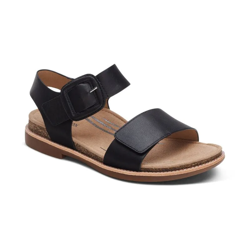 Aetrex Women's Claire Sandals- Black