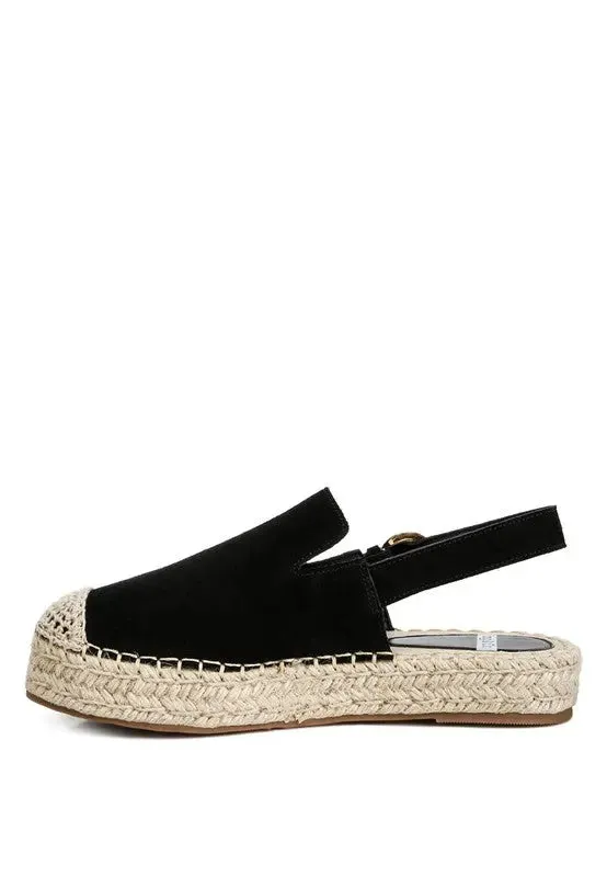 Affie Genuine Suede Slingback Strap Espadrilles