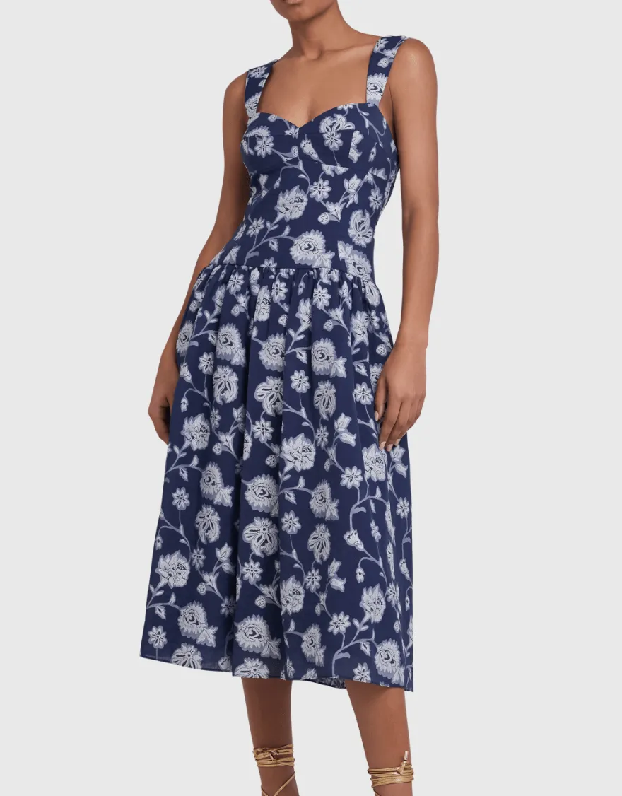 Amanda Uprichard Abernathy Dress in Navy