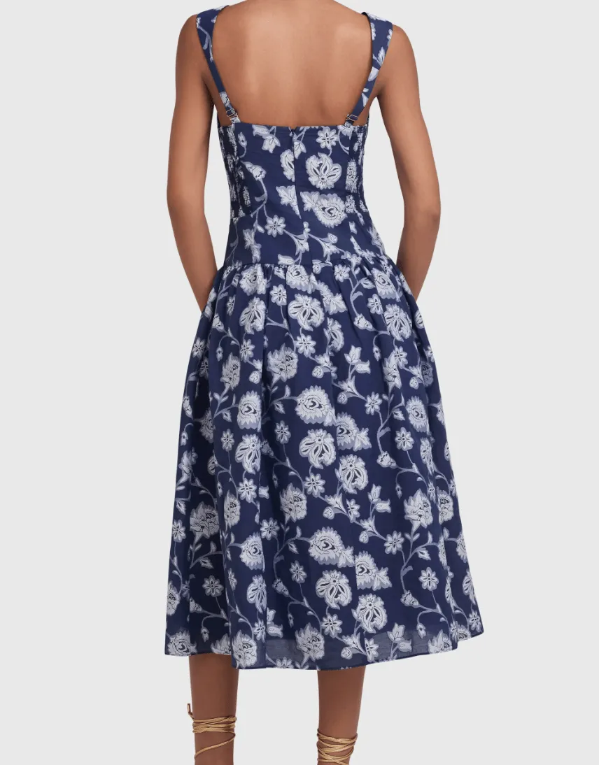 Amanda Uprichard Abernathy Dress in Navy