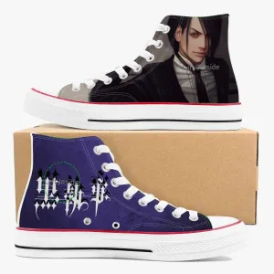 Black Butler Sebastian A-Star High White Anime Shoes