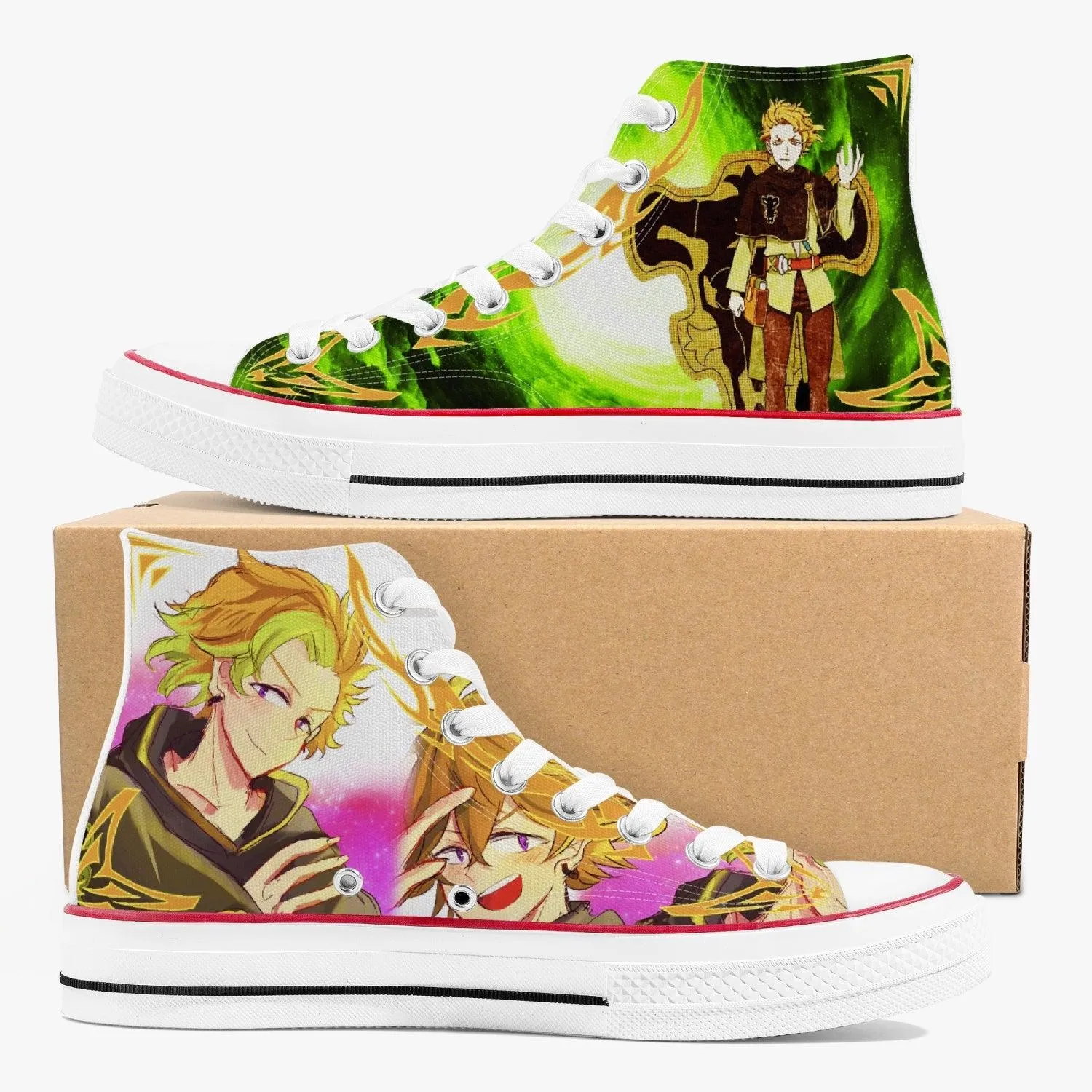 Black Clover Finral Roulacase A-Star HIgh White Anime Shoes