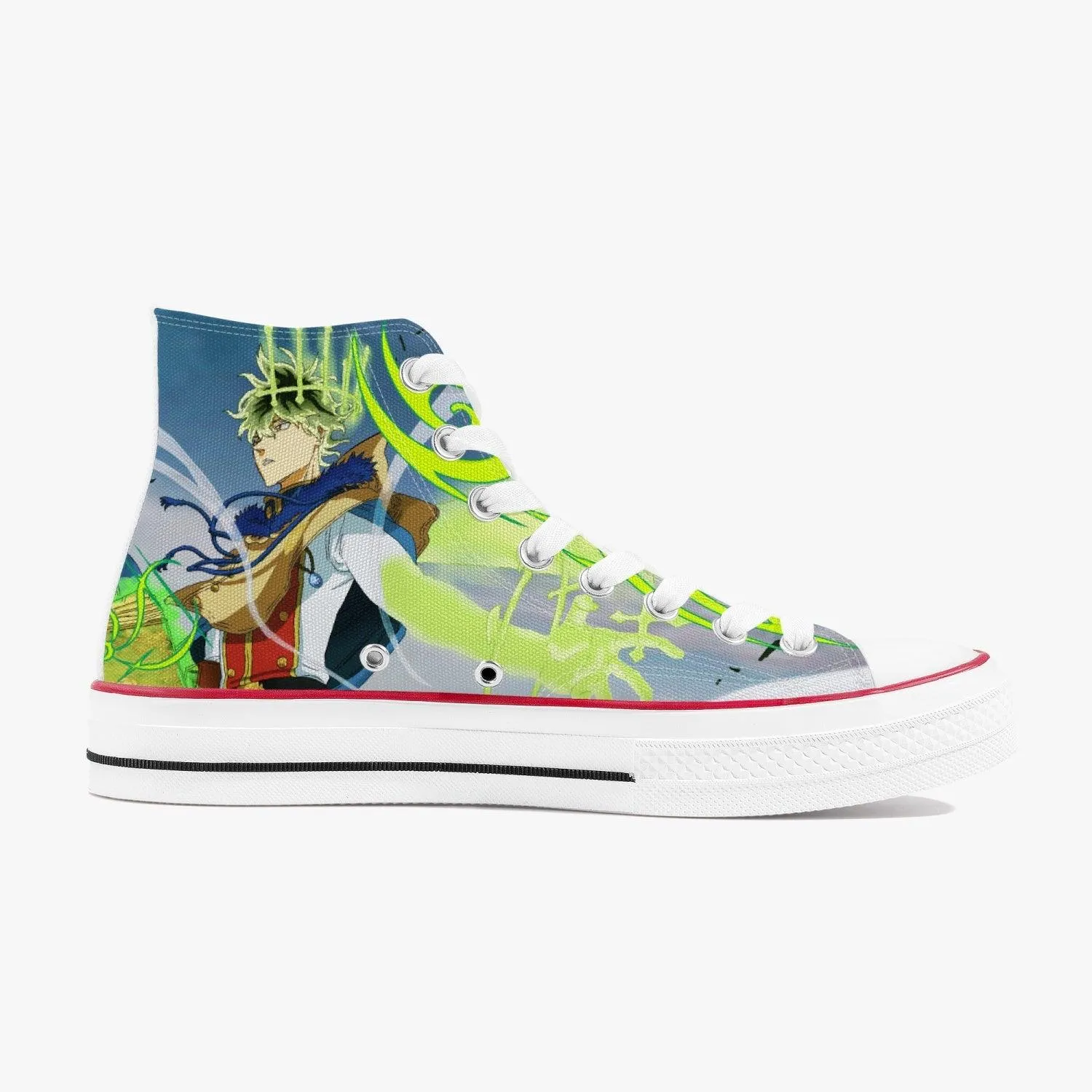 Black Clover Yuno A-Star High White Anime Shoes