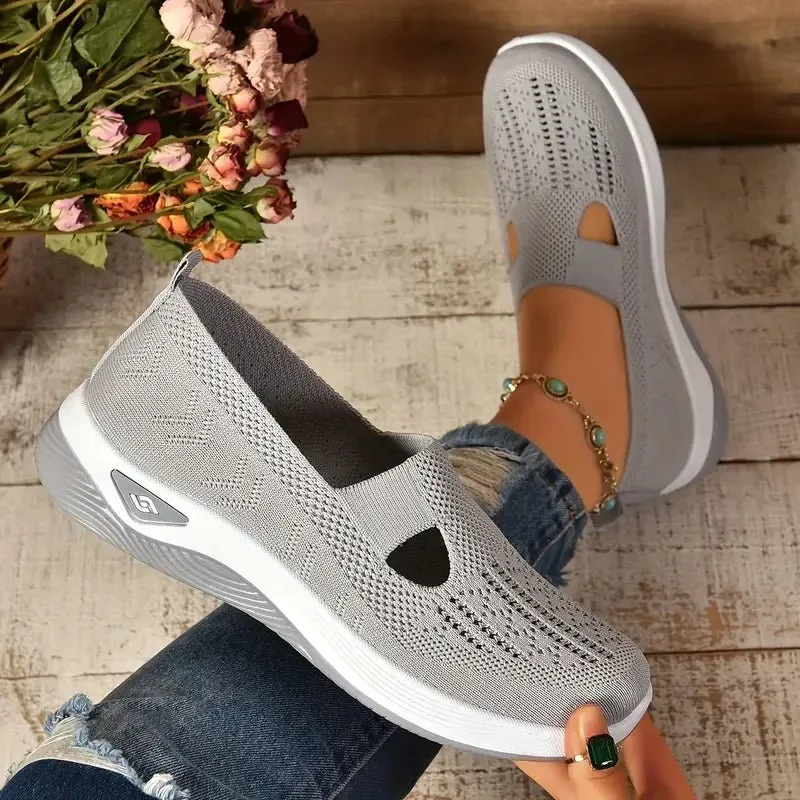 Breathable Knit Slip-On Sneakers