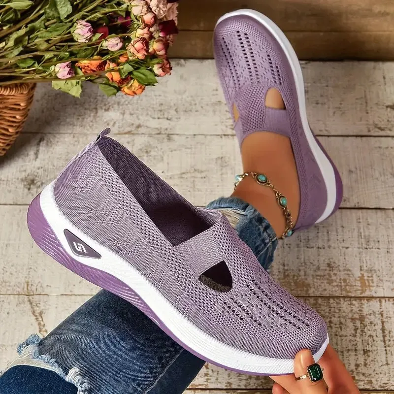 Breathable Knit Slip-On Sneakers