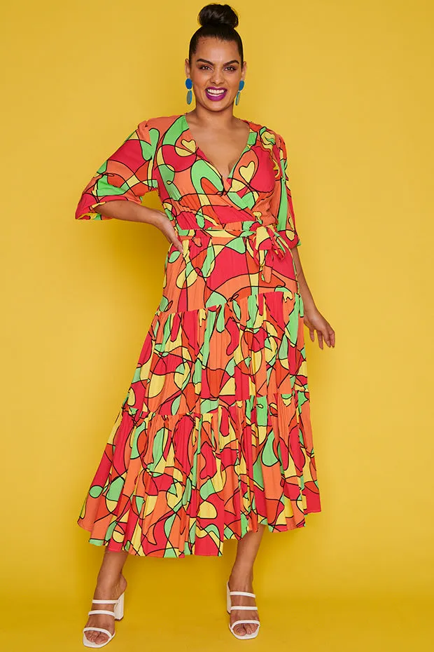 Chasing Lovely Lines Citrus Dress