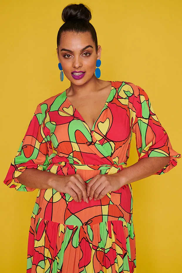 Chasing Lovely Lines Citrus Dress