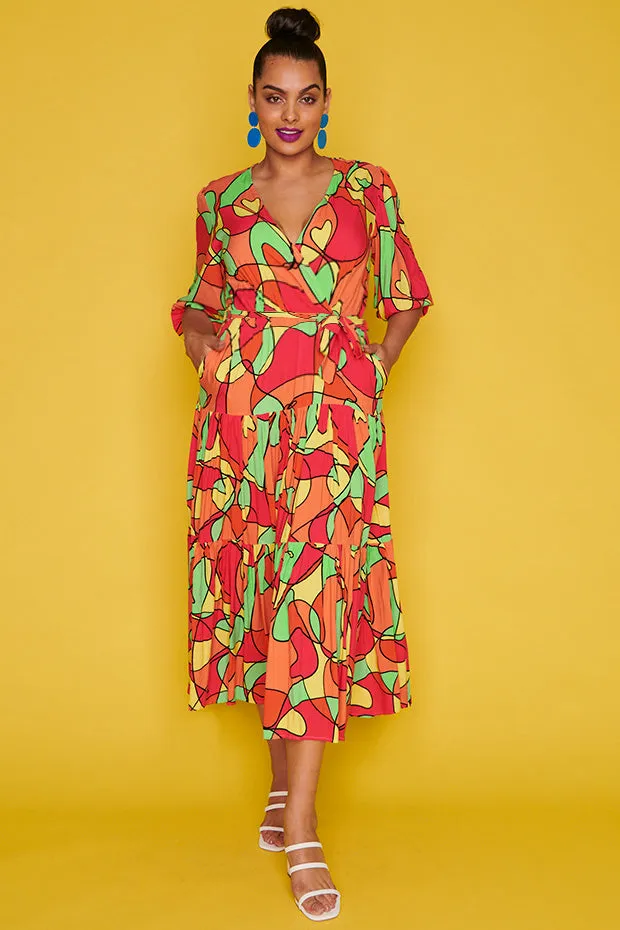 Chasing Lovely Lines Citrus Dress