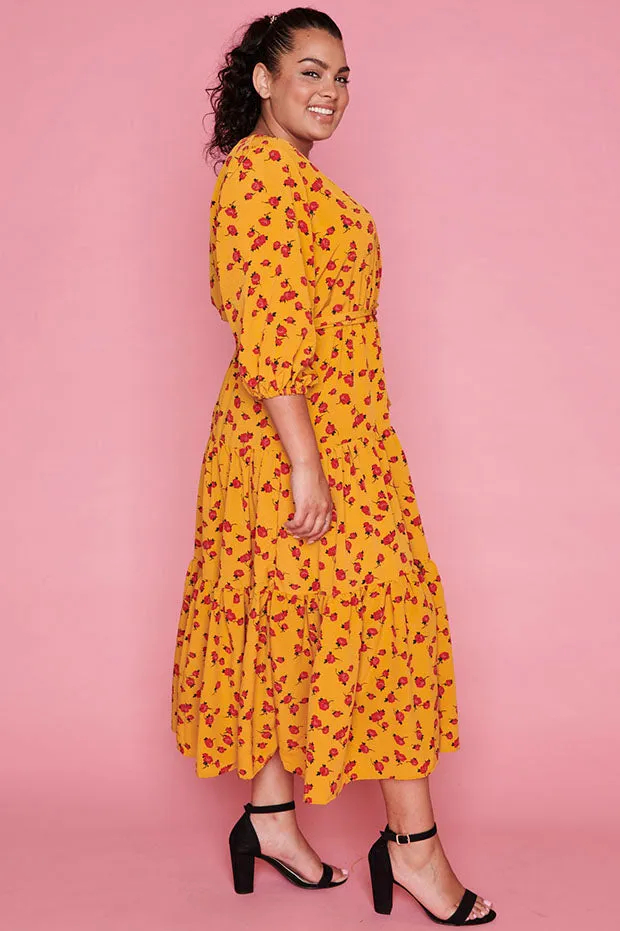 Chasing Yellow Floral Dress