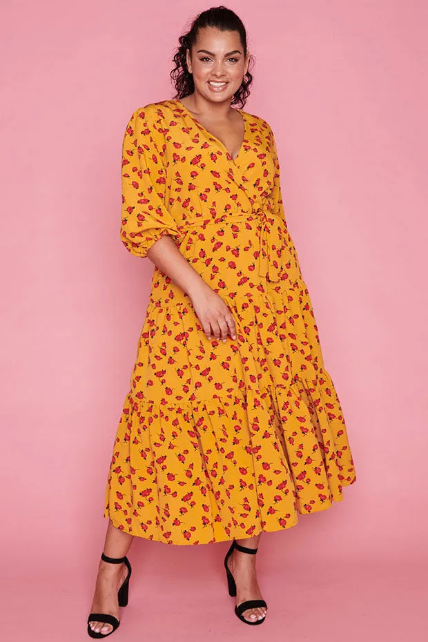 Chasing Yellow Floral Dress