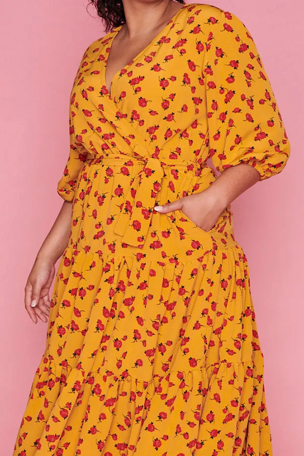 Chasing Yellow Floral Dress