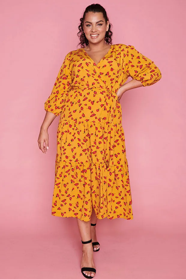 Chasing Yellow Floral Dress