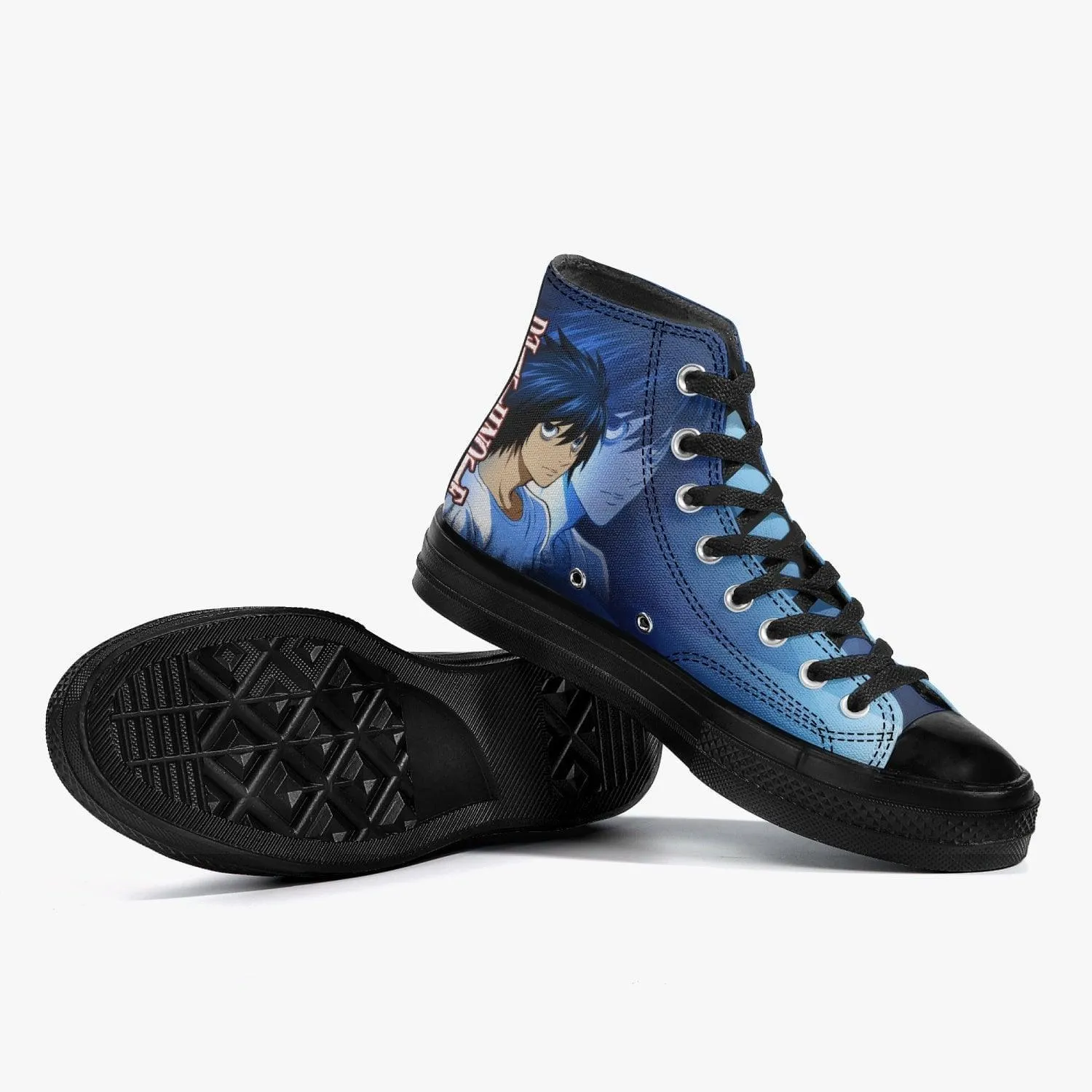 Death Note 'L' Blue A-Star High Anime Shoes