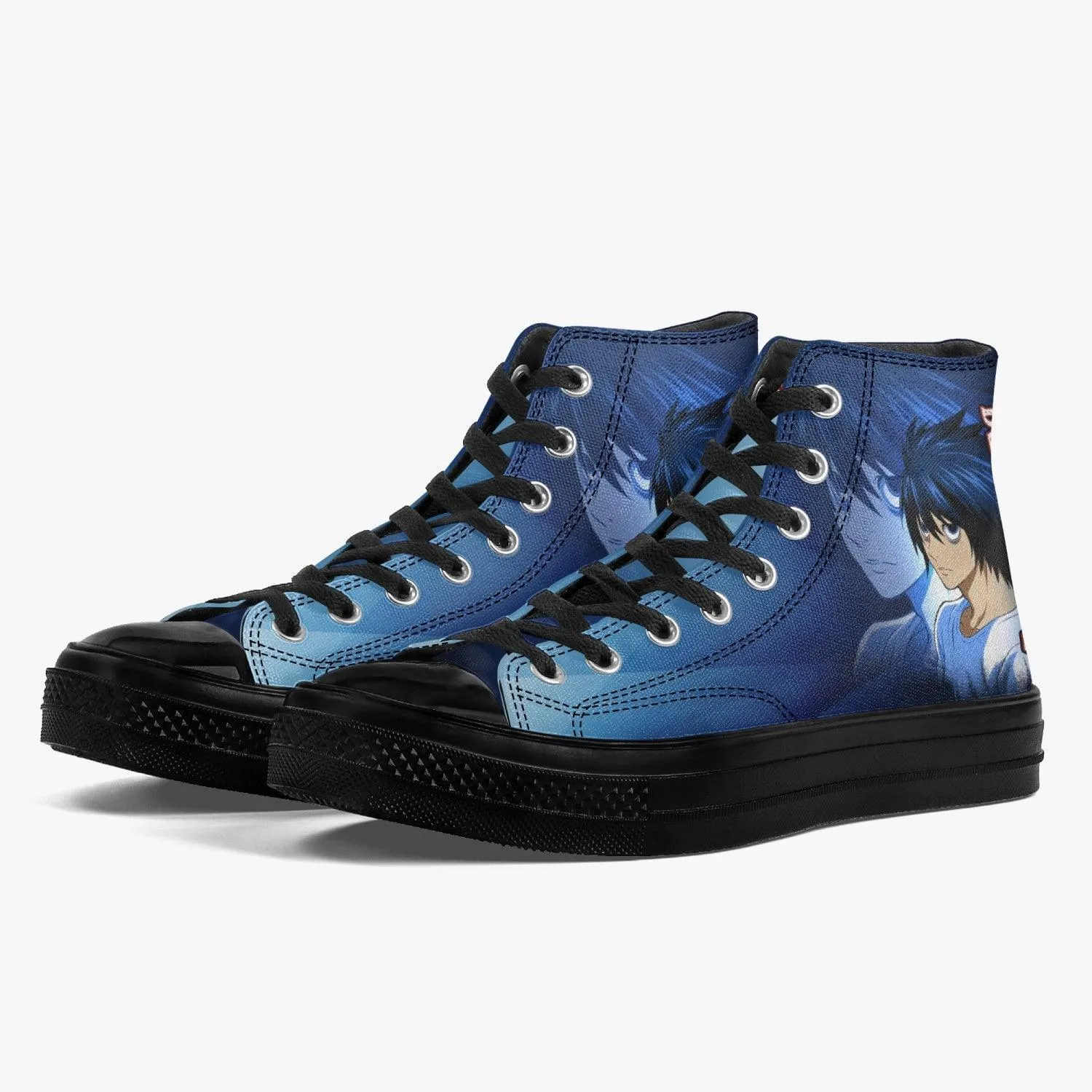 Death Note 'L' Blue A-Star High Anime Shoes