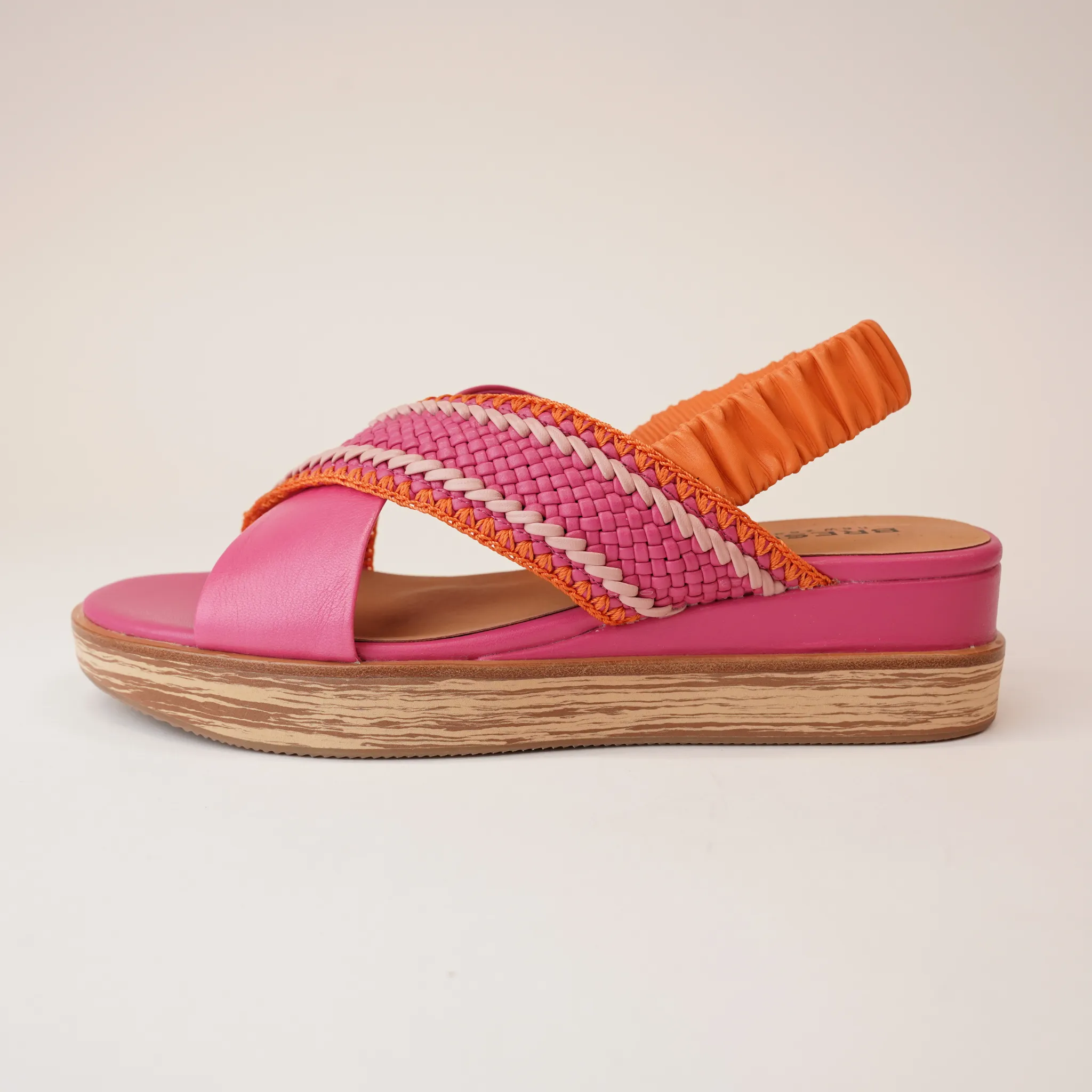 Debacle Fuchsia Multi Leather Sandals