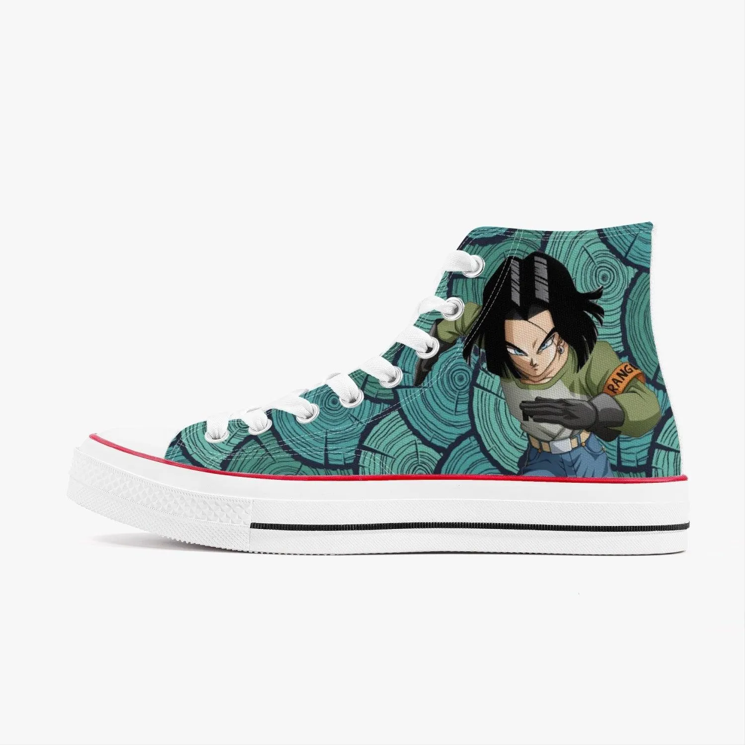 Dragon Ball Z Android 17 A-Star High White Anime Shoes