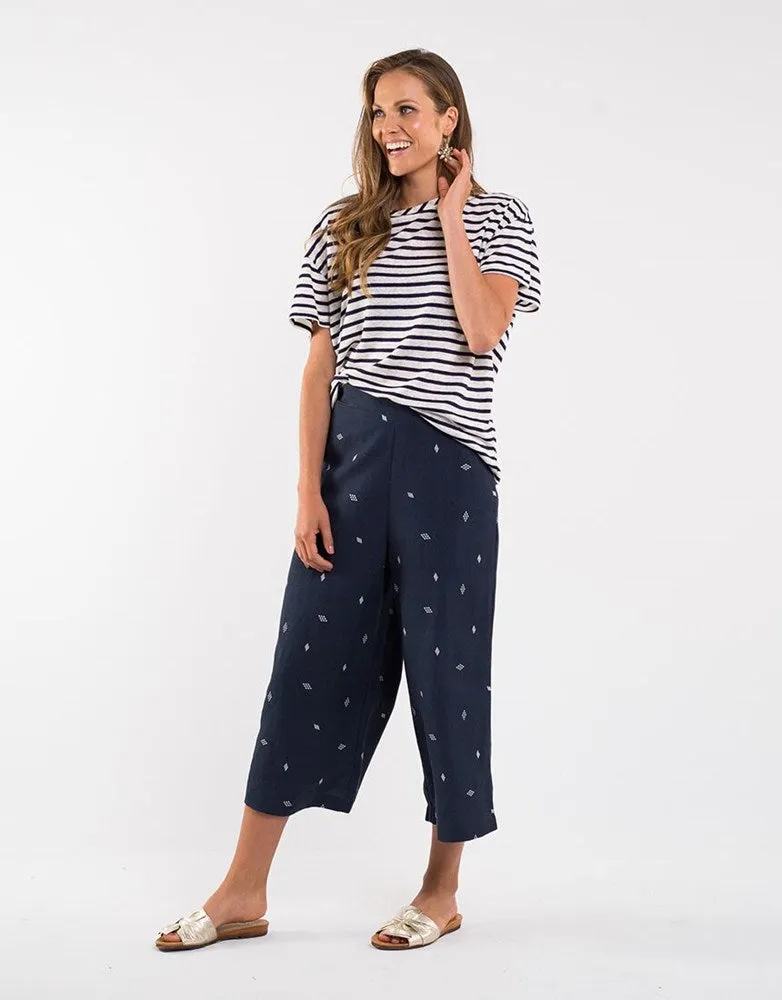 Elm Matilda Wide Leg Pant Dark Sapphire