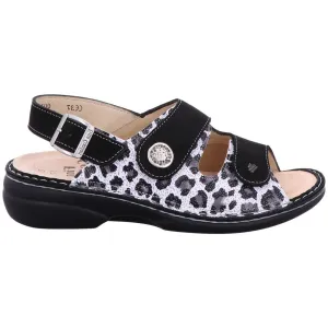 Finn Comfort Women's Isera Sandals- White/ Black Malawi