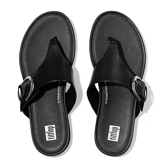 FitFlop Women's Gracie Toe-Post Sandals- Black