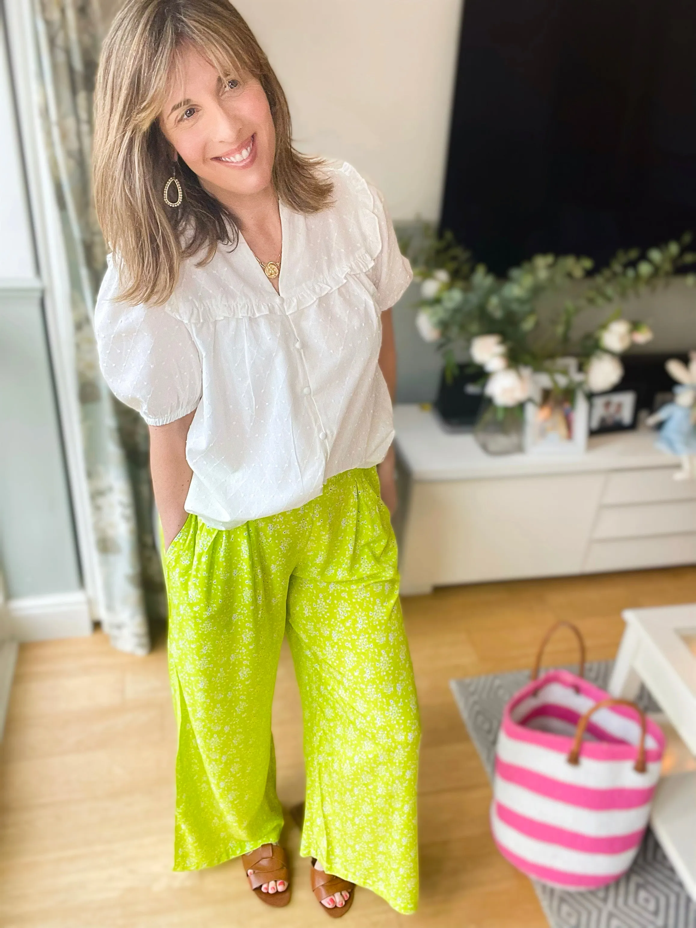 Lime Relaxed Trousers