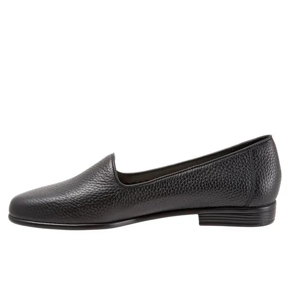 Liz Tumbled Black Slip-on Shoes