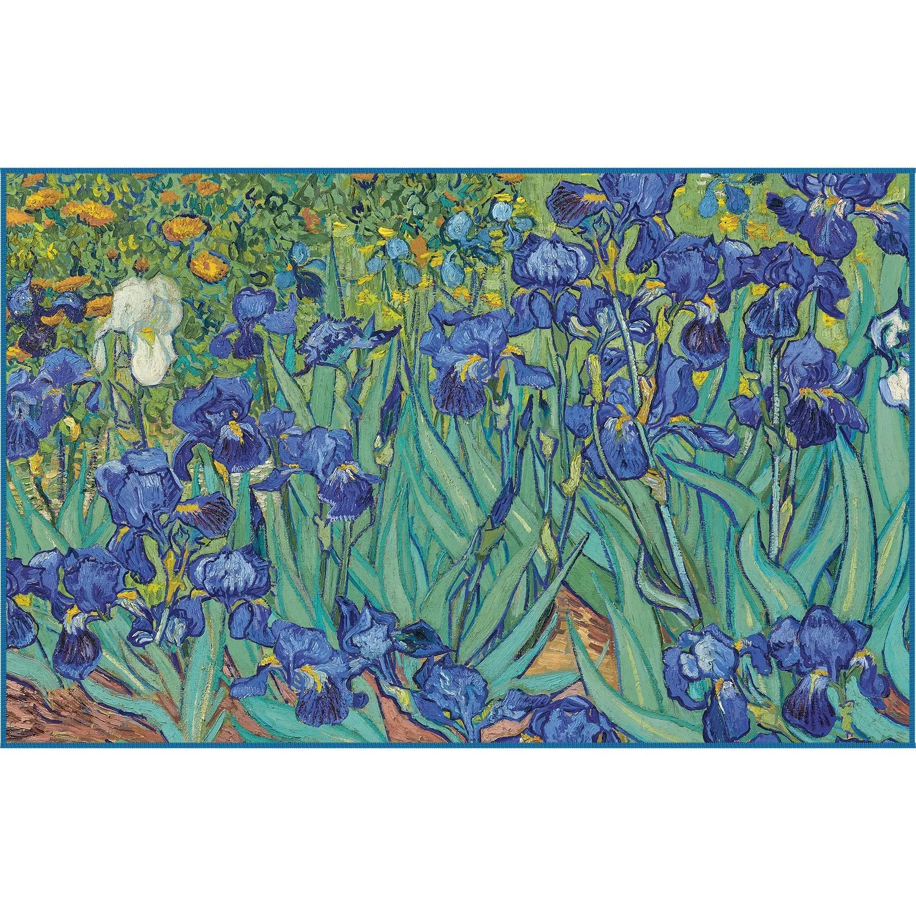 Oversized Beach Towel 40x63" - Microfiber, Quick-Dry, van Gogh Irises