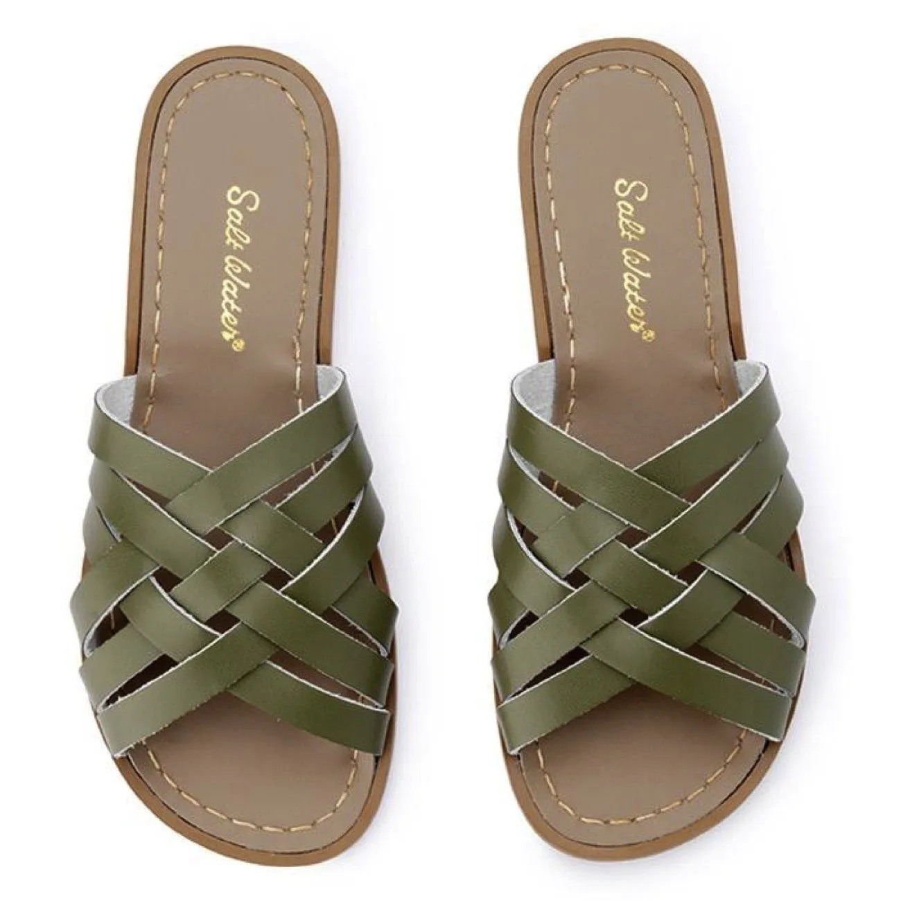 Salt Water Sandals Retro Slide Adult Olive