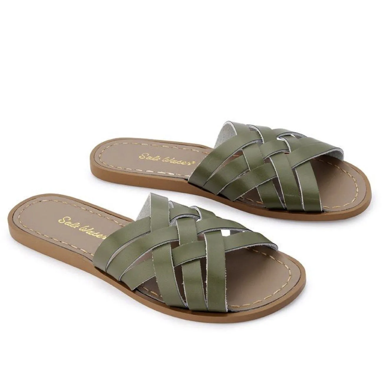 Salt Water Sandals Retro Slide Adult Olive