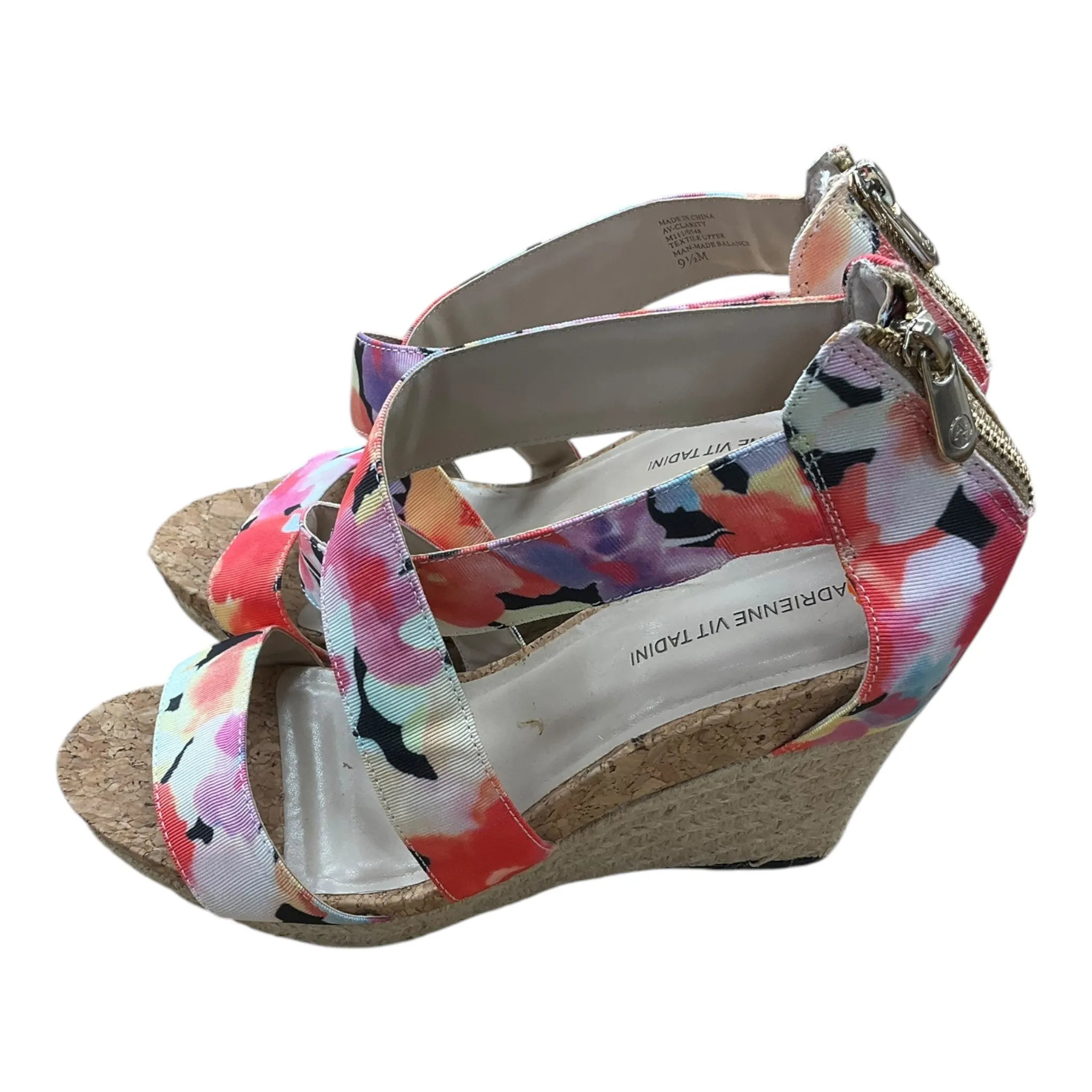 Sandals Heels Wedge By Adrienne Vittadini  Size: 9.5