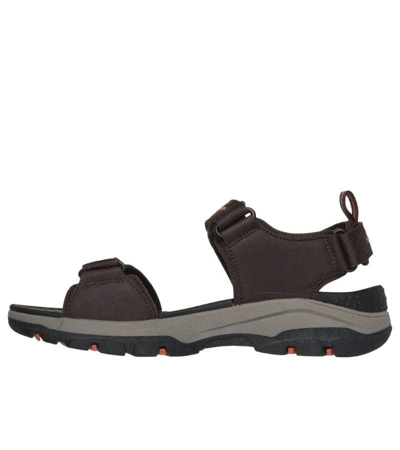 Skechers Mens Brown Strap Sandal Relaxed Fit: Tresmen - RYER 205112