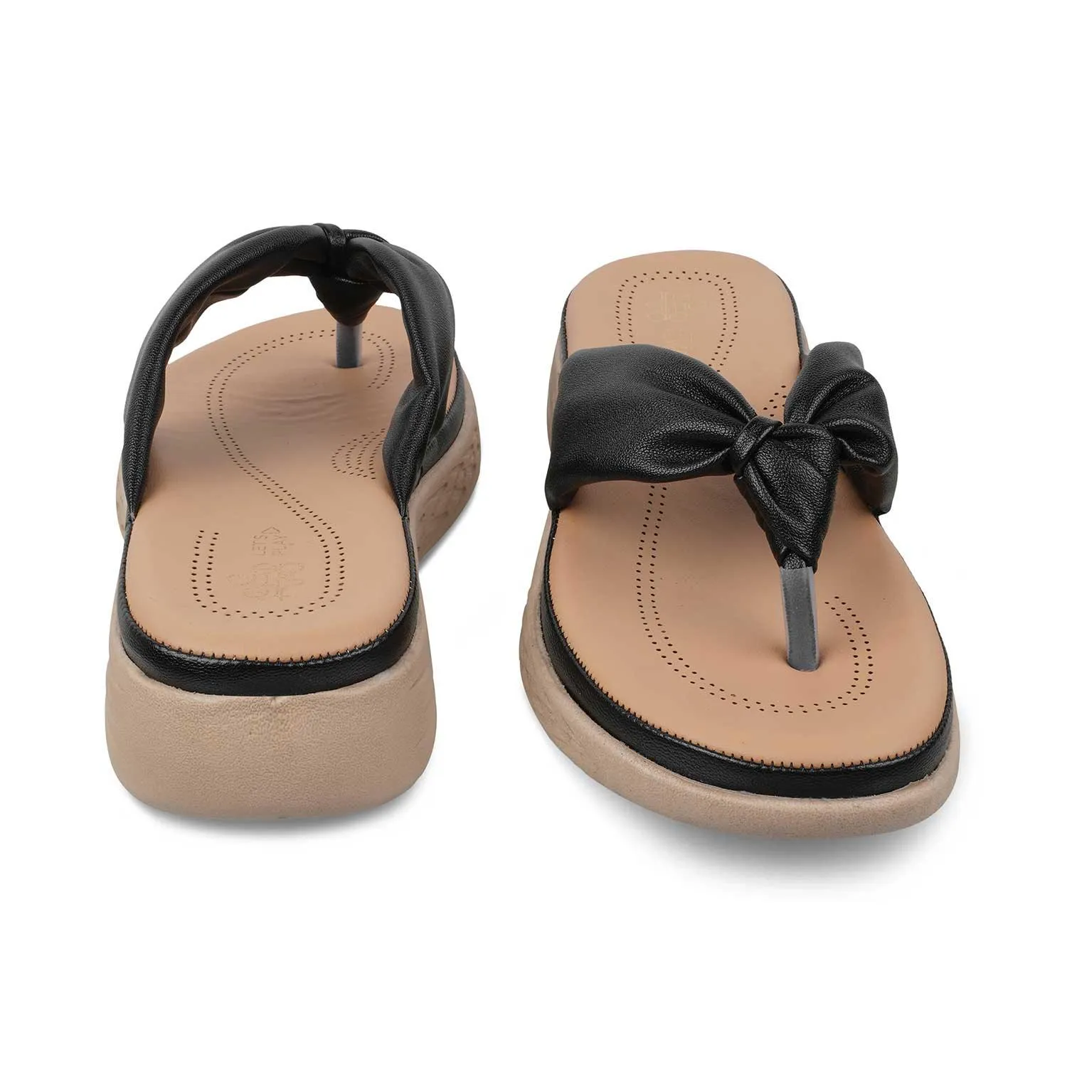 The Habi Black Women's Casual Wedge Sandals Tresmode