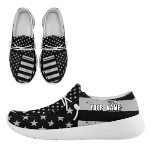 Unique Gift,Personalized  America Flag Sneakers, Custom Patriotic Loafer Shoes,  Canvas Slip On Shoes,
FN018-24020303-6w