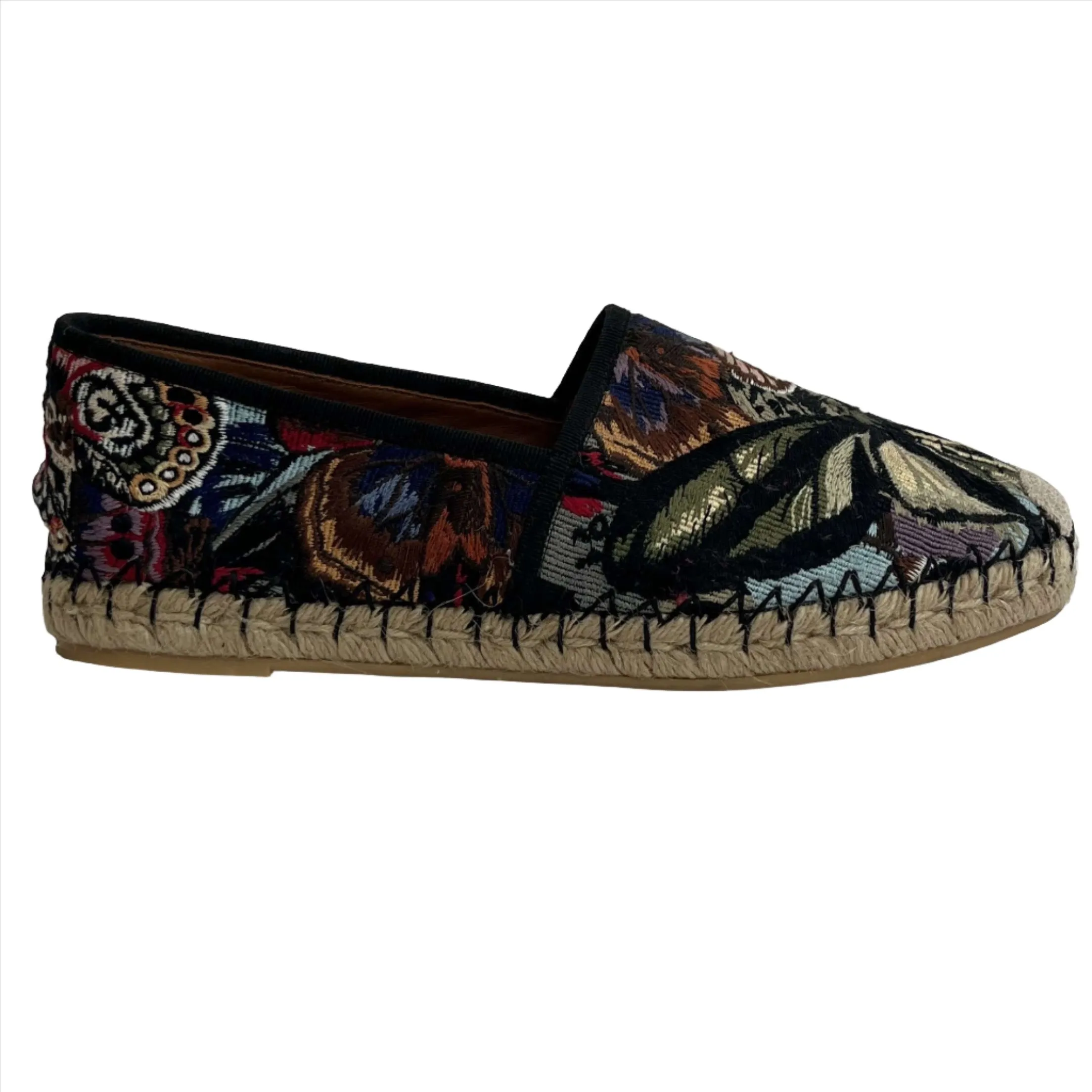 Valentino Garavani £840 Butterfly Embroidered Espadrilles 39