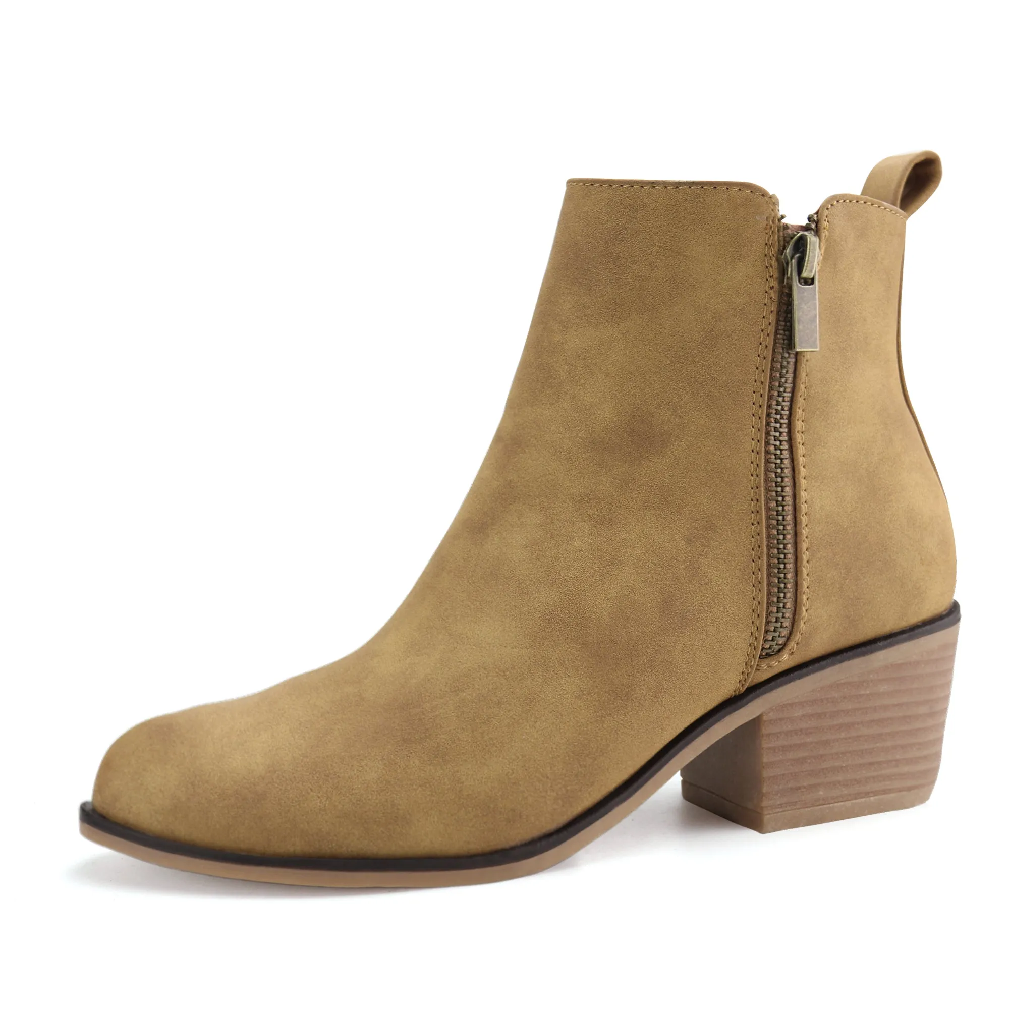 Women Ankle Boots with Side Zipper